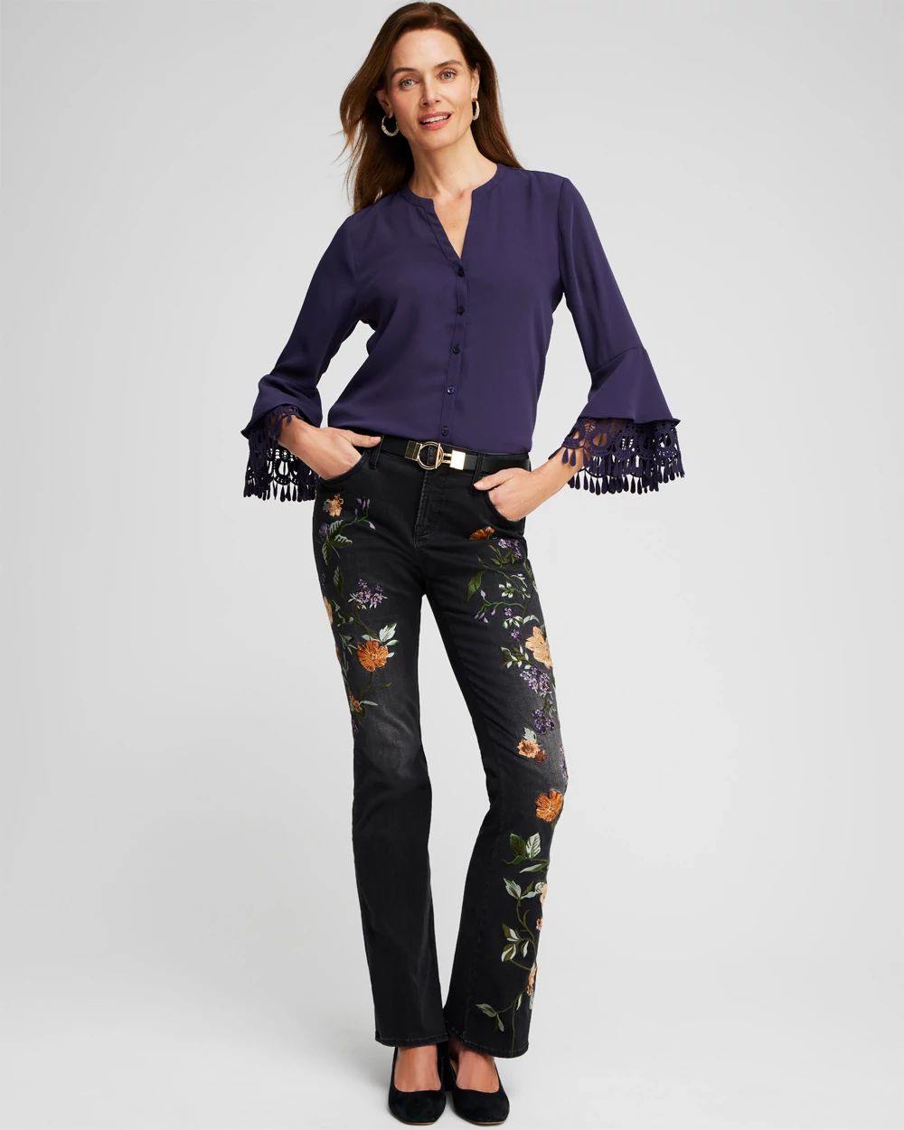 Lace Detail Long Sleeve Top | Chico's Lace Detail Long Sleeve Top | Chico's